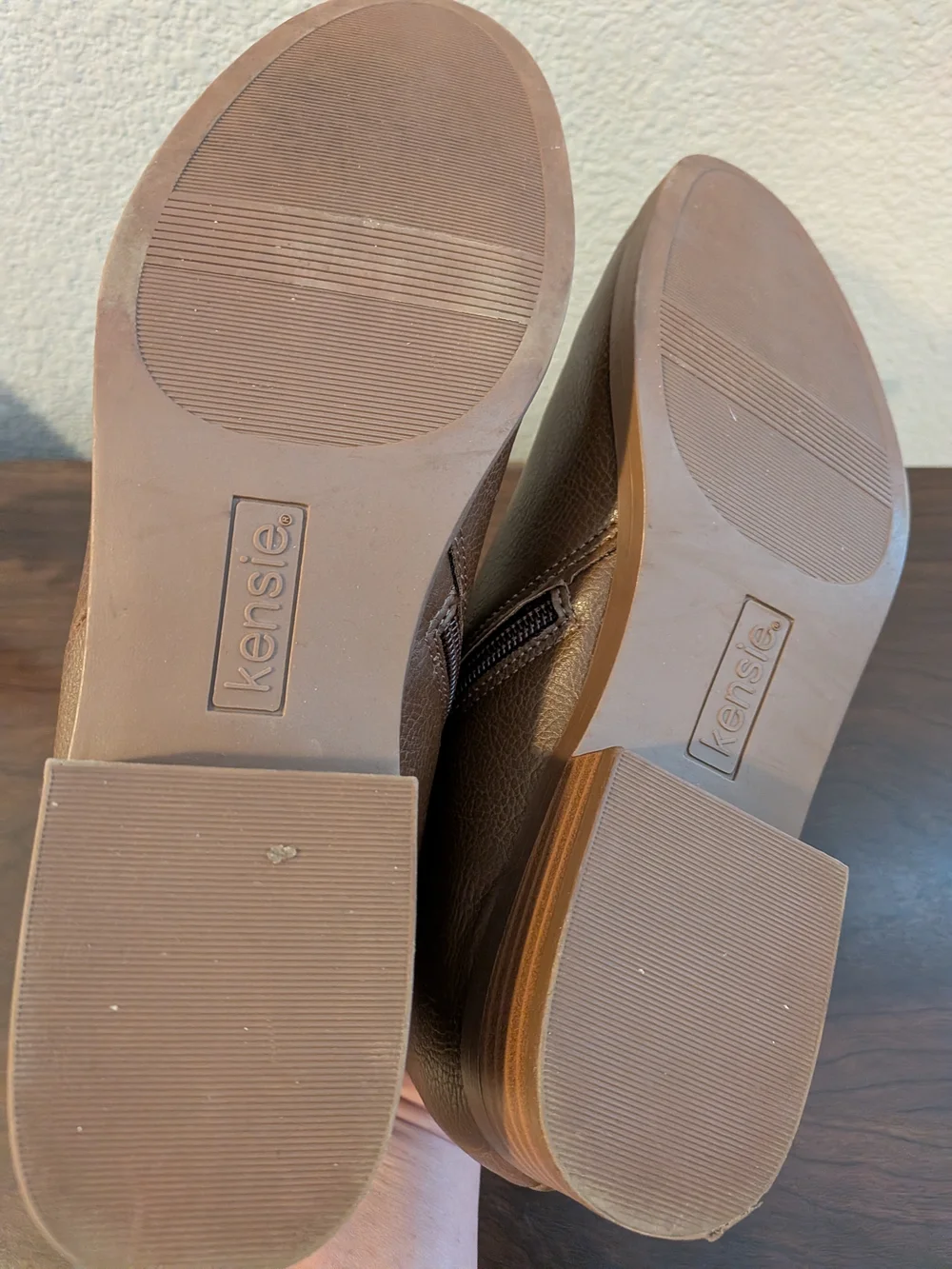 Kensie Women's Brown Slip-On Ankle Boots Size 8 - Picture 6 of 7